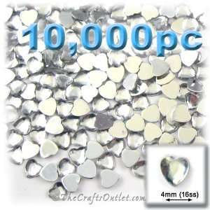  10,000pc Loose Rhinestones Heart 4mm   flatback Crystal 