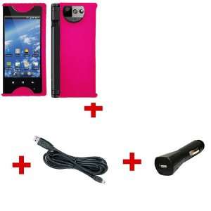  Pink Hard Case for KYOCERA ECHO + Micro USB Data Cable 
