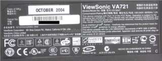 Repair Kit, ViewSonic VA721, LCD Monitor , Capacitors Only, Not the 