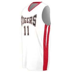  Adult Triple Double Game Jersey   White and Red   X Large 