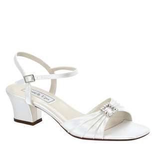 Touch Ups Shala White Dress Low Heel Bridal Shoes 