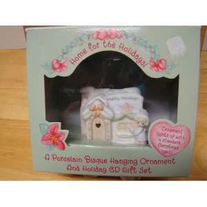 2001 HOME FOR THE HOLIDAYS PRECIOUS MOMENTS PORCELAIN BISQUE HANGING 