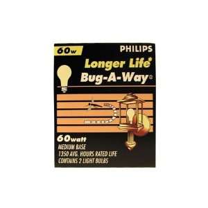   60 Watt Bug A Way Yellow Longer Life Light Bulb   225730 (Qty 12