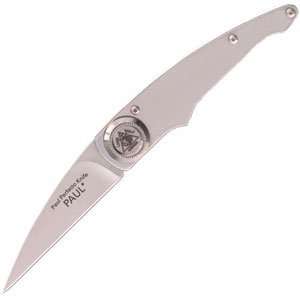  Lone Wolf Knives   Paul Perfecto Folder, Stainless Handle 
