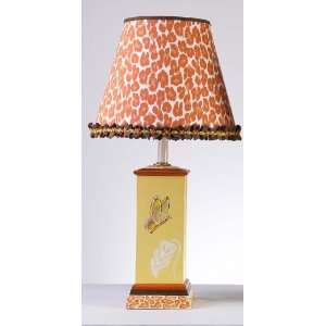    Orange and Yellow Butterfly Square Column Lamp: Home Improvement
