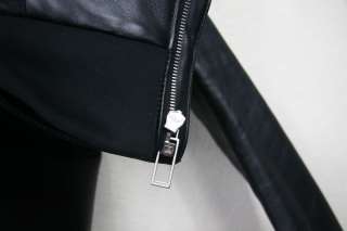 RARE SS11 PROTOTYPE Dior Homme Black Leather Jacket Blouson Sz 46 M 
