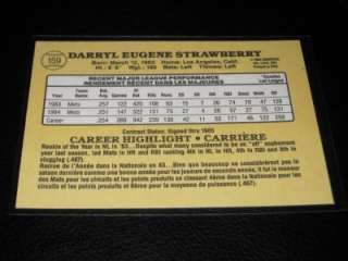1985 DONRUSS LEAF DARRYL STRAWBERRY CARD MINT #159   SHARP!  