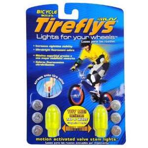  Tireflys Motion Activated Bicycle Valve Stem Lights  Green 