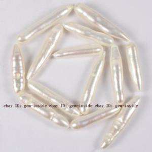 26mm 36mm White Branch Shape Freshwater Pearl Beads  