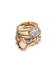   edge rectangle ring £ 5 99 silver mesh rose and pearl ring £ 4 99