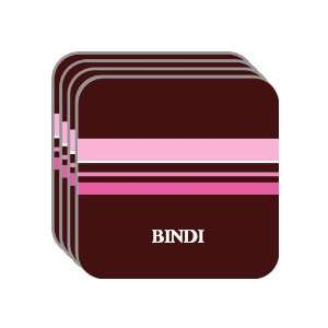  BINDI Set of 4 Mini Mousepad Coasters (pink design) 