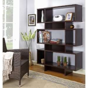  Espresso Finish Wood Cube Bookcase Display Cabinet: Home 