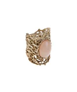 Biscuit (Stone ) Filigree Opaque Stone Ring  254280115  New Look