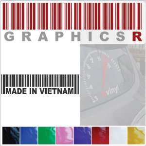   Decal Graphic   Barcode UPC Pride Patriot Made In Vietnam A541   White