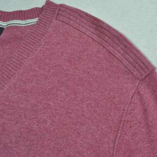 BANANA REPUBLIC Mens Cotton Cashmere V Neck Sweater Mauve Taupe XL 