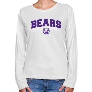 Central Arkansas Bears Ladies White Logo Arch Long Sleeve Classic Fit 