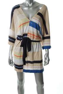 FAMOUS CATALOG Moda Printed Striped Dress Cover Up Misses Swimwear XL 