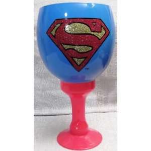    DC Comics SUPERMAN 40oz Drinking Glass GOBLET 
