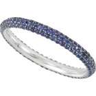 IceCarats 14K White Gold Blue Sapphire Eternity Wedding Band Ring Size 