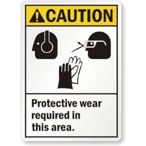  Caution (ANSI): Wear Protective Equipment (with goggles 