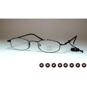  Gl180 7 Jimmy Crystal Swarovski Reading Glasses Hematite 
