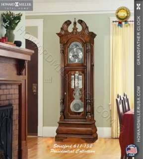 611132 Howard Miller 93 Presidential Grandfather Floor Clock Cherry 