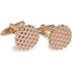 Lanvin Engraved Rose Gold Plated Cufflinks