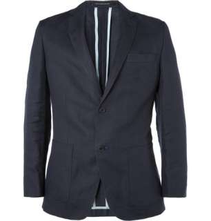  > Blazers > Single breasted > Slim Fit Linen Blend Suit Jacket