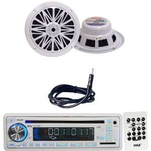 , Speaker and Cable Package   PLCD35MR AM/FM MPX IN Dash Marine CD 