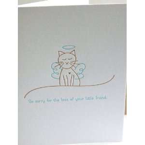   cat sympathy letterpress greeting card *NEW*
