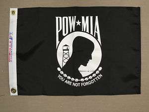 POW/MIA Nylon Flag 12 X 18  