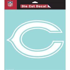  Chicago Bears Die Cut Decal   White: Sports & Outdoors