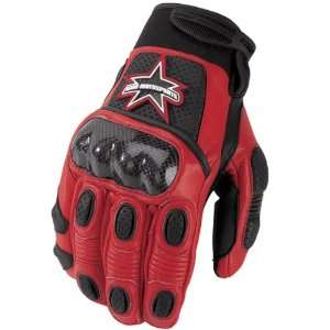  ICON MERC SHORT LEATHER GLOVES RED 4XL Automotive