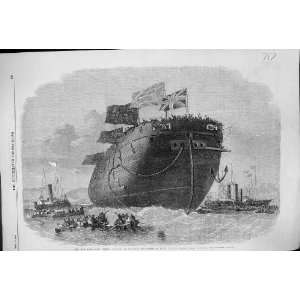   WAR SHIP LAUNCH CHATHAM DOCKYARD FRIGATE ROYAL OAK