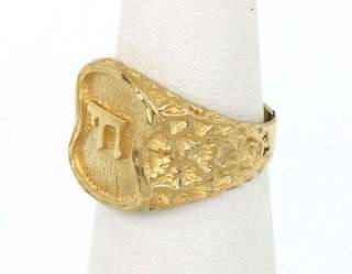 BEAUTIFUL VINTAGE 14K GOLD HEBREW CHAI BAND RING  