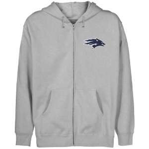   Nevada Wolf Pack Youth Ash Logo Applique Full Zip Hoody Sports