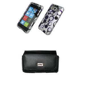  EMPIRE Black Leather Case Pouch with Belt Clip and Belt Loops 