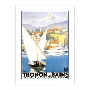 Thonon Les Bains by Roger Broders   Framed Artwork 