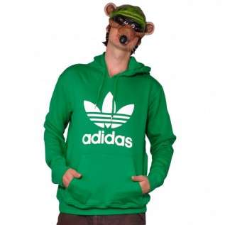 adidas Trefoil Hoodie Sweatshirt fairway grün P01598  