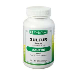  De La Cruz Sulfur Powder 4 oz.   pack of 3 bottles Health 