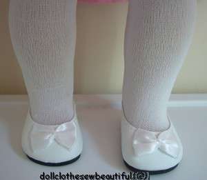DOLL CLOTHES AMERICAN GIRL NELLIE WHITE SHOES & TIGHTS  