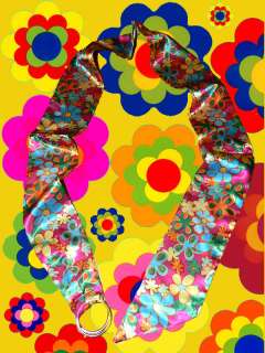 Prilblumen 60er 70er Jahre Hippie Flower Power Haarband / Schal 
