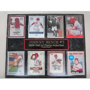  Cincinnati Reds Johnny Bench 8 Card Plaque Sports 