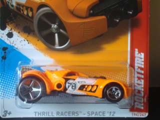 Hot Wheels 2012 Thrill Racers Space Series Orange Rocketfire Car #194 