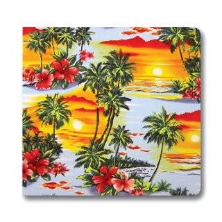 Collected Memories Tropical Drinks Fabric Covered 12 Inch by 12 Inch 