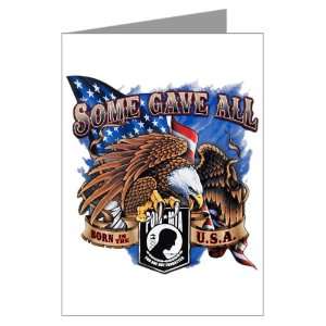   Card POWMIA Some Gave All Eagle and US American Flag 