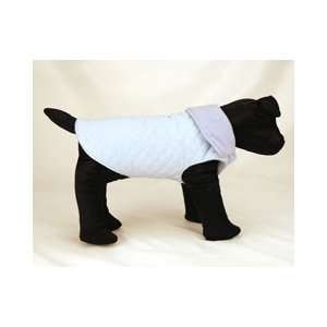  Soft Quilted Dog Coat (Lt. Blue, Size 8): Pet Supplies