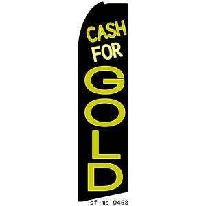  Cash For Gold Extra Wide Swooper Feather Business Flag 