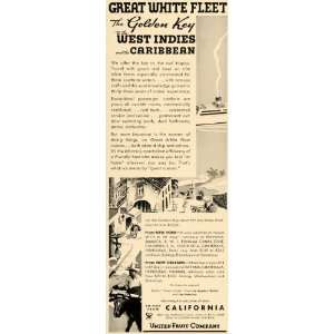  1935 Ad Great White Fleet Caribbean Cruises Watercraft 