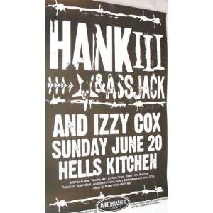  Hank III 3 Poster   Flyer for Rebel Within Tour